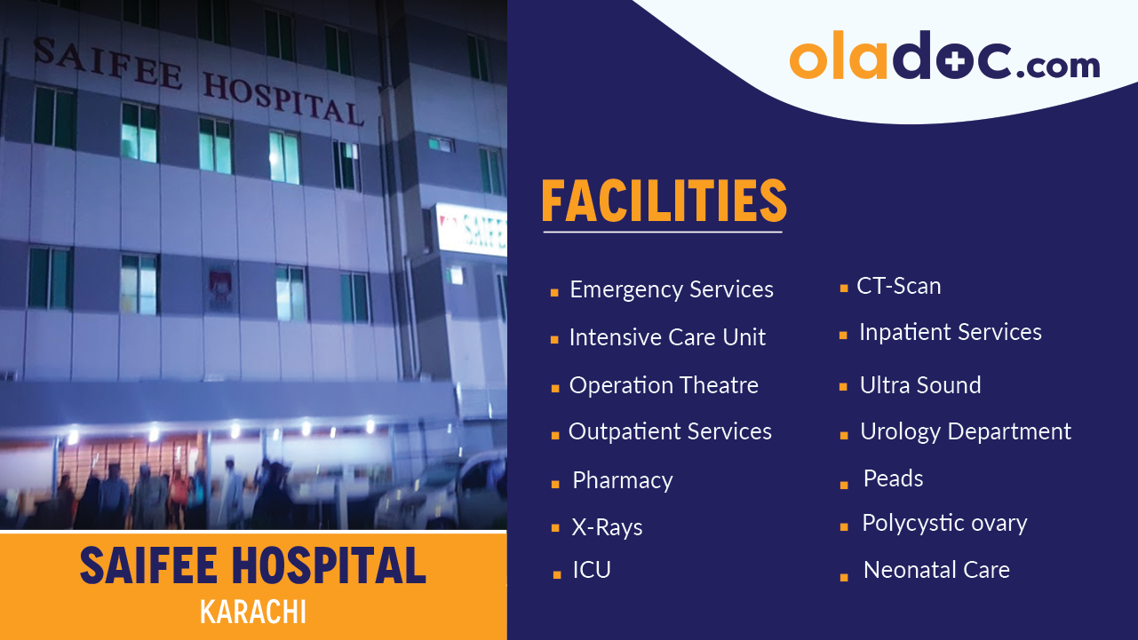 Facilities at Saifee Hospital Karachi